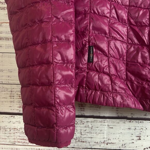 The North Face Women's Pink Thermoball Insulated L Puffer Jacket Lightweight - Picture 7 of 9